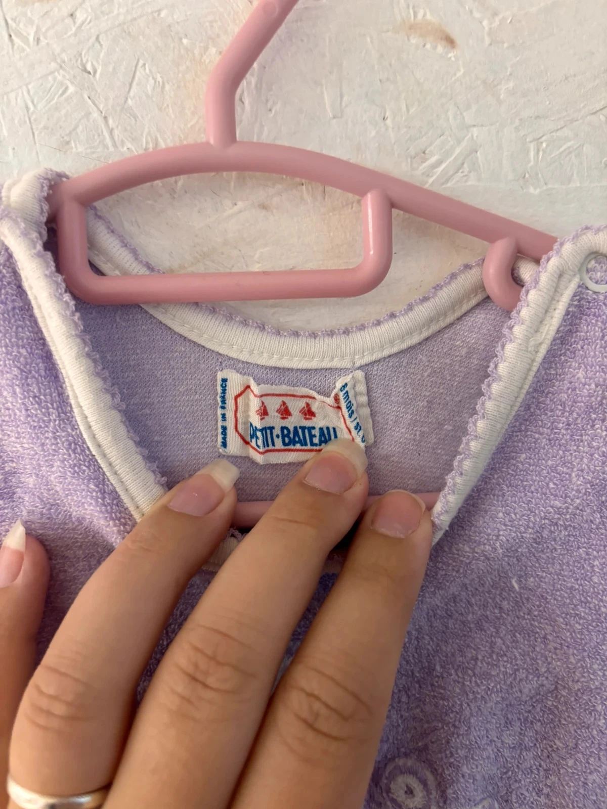 Vintage Purple Terry Sleepsuit / Romper – Petit Bateau – 6 Months (67 cm) – photo 5